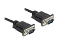Miniatyrbild 2 av 5: Delock - Seriell kabel - DB-9 (hane) till DB-9 (hane) - 4 m - tumskruvar - svart