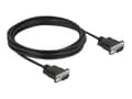Miniatyrbild 1 av 5: Delock - Seriell kabel - DB-9 (hane) till DB-9 (hane) - 4 m - tumskruvar - svart