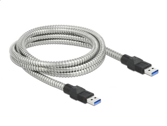 Delock - USB-kabel - USB-type A (hann) til USB-type A (hann) - USB 3.2 Gen 1 - 2 m - sølv