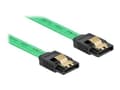 Miniatyrbild 2 av 5: Delock SATA 6 Gb/s Cable UV glow effect - SATA-kabel - Serial ATA 150/300/600 - SATA till SATA - 30 cm - grön