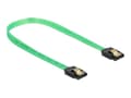 Miniatyrbild 1 av 5: Delock SATA 6 Gb/s Cable UV glow effect - SATA-kabel - Serial ATA 150/300/600 - SATA till SATA - 30 cm - grön