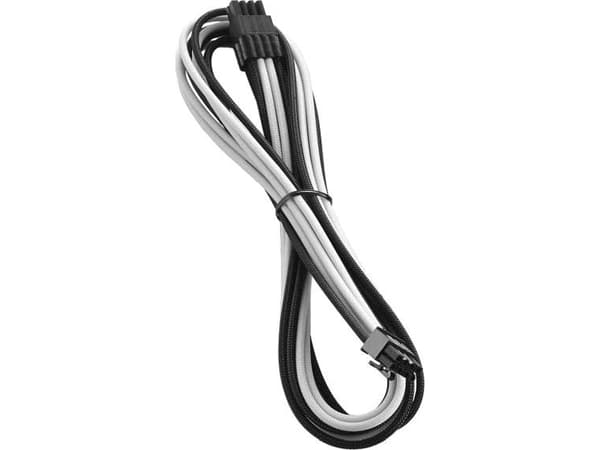 CableMod PRO ModMesh RT-Series - Strömkabel - 8-stifts PCIe-ström (hane) - 60 cm - formpressad - svart, vit