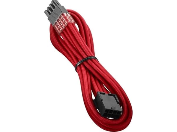 CableMod PRO ModMesh - Strømforlengelseskabel - 8-pins PCIe-strøm (hann) til 8-pins PCIe-strøm (hunn) - 45 cm - formstøpt - rød