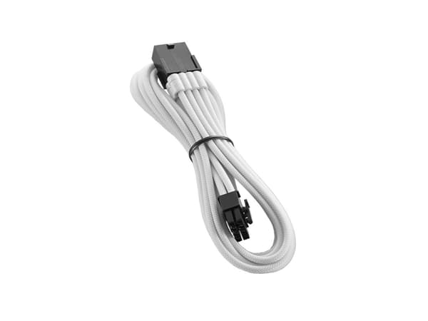 CableMod PRO Series ModMesh - Strømforlengelseskabel - 8-pins PCIe-strøm (hann) til 8-pins PCIe-strøm (hunn) - 45 cm - formstøpt - hvit