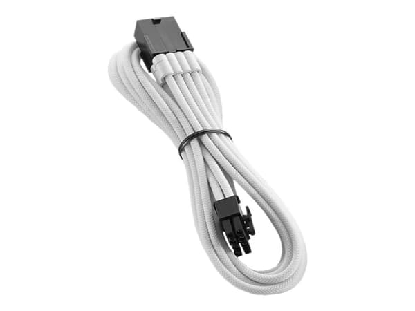 CableMod PRO Series ModMesh - Strømforlengelseskabel - 8-pins PCIe-strøm (hann) til 8-pins PCIe-strøm (hunn) - 45 cm - formstøpt - hvit
