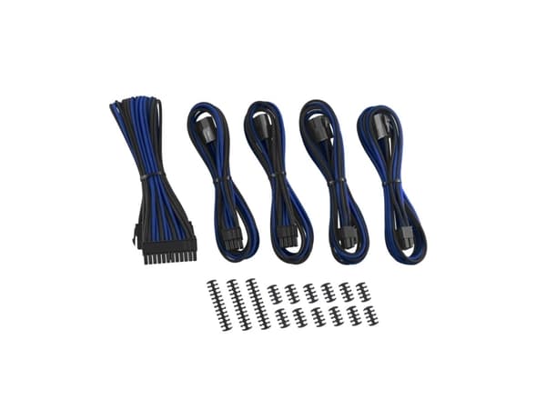 CableMod Classic ModMesh 8+8 Series Cable Extension Kit - Strömkabelsats - svart, blå