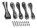 Miniatyrbilde 1 av 5: CableMod Classic ModMesh 8+8 Series Cable Extension Kit - Strømkabelsett - svart, hvit