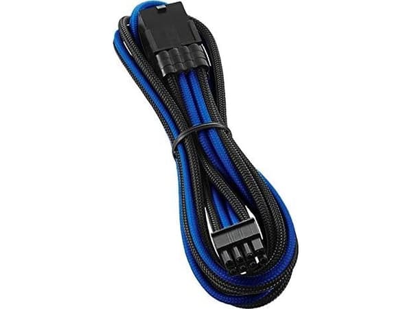 CableMod PRO ModMesh - Strømforlengelseskabel - 8-pins PCIe-strøm (hann) til 8-pins PCIe-strøm (hunn) - 45 cm - formstøpt - svart, blå