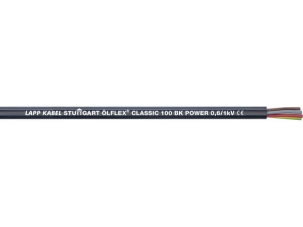 Lapp ÖLFLEX CLASSIC 100 BK 0,6/1 kV, Svart, PVC, 29 kg/km, 112 kg/km, 4000 V, 1 mm ²