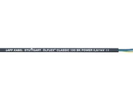 Lapp ÖLFLEX CLASSIC 100 BK 0,6/1 kV, Svart, PVC, 29 kg/km, 112 kg/km, 4000 V, 1 mm ²