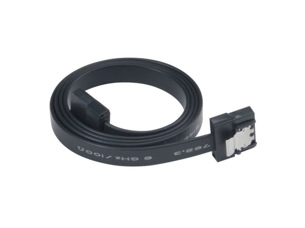 Akasa PROSLIM - SATA-kabel - Serial ATA 150/300/600 - SATA (hunn) til SATA (hunn) - 50 cm - låst, rett kontakt - svart