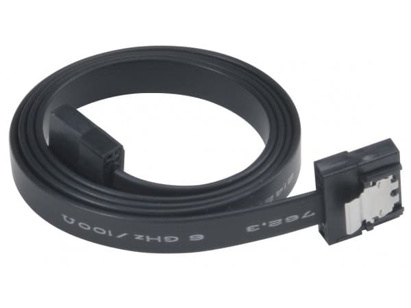 Akasa PROSLIM - SATA-kabel - Serial ATA 150/300/600 - SATA (hunn) til SATA (hunn) - 50 cm - låst, rett kontakt - svart