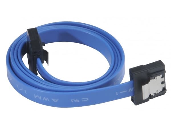 Akasa PROSLIM - SATA-kabel - Serial ATA 150/300/600 - SATA (hona) till SATA (hona) - 50 cm - sprintlåsning, rak kontakt - blå