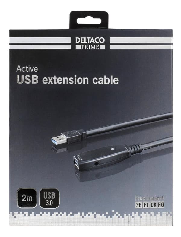 PRIME USB 3.0 extens cable active TypeA ma>TypeA fe 2m blue