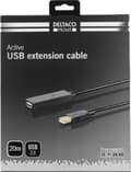 Miniatyrbild 4 av 4: deltaco PRIME USB 2 extens cable active TypeA ma>TypeA fe 20m black