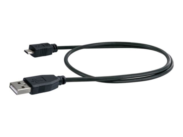 Schwaiger Power4You Standard - USB-kabel - USB (P) till mikro-USB typ B (P) - USB 2.0 - 50 cm - rund - svart