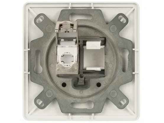 DIGITUS Leerdose für Keystone Module straight, 50x50/80x80, 2xKeystone wh
