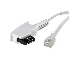 BASETech BT-1602104, 3 m, RJ-11, Hankjønn, Hankjønn, Kabel på snelle, Hvit