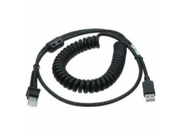 Datalogic - USB-kaapeli - USB (uros) - USB (uros) - 2,4 m - kierretty - musta