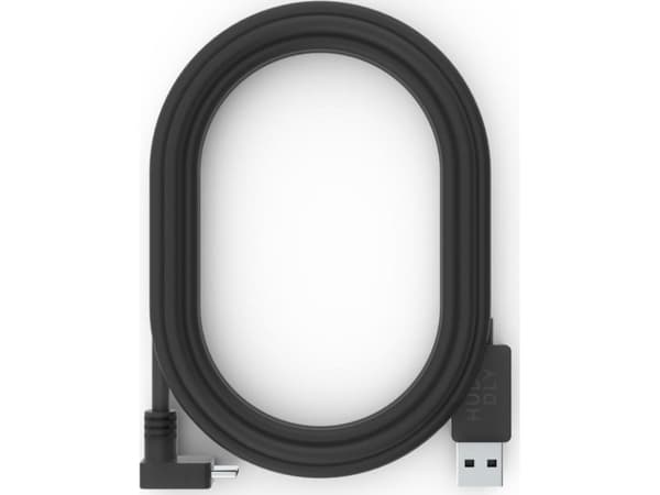 Huddly - USB-kabel - USB Type A (hann) til USB-C (hann) vinklet - USB 3.1 Gen 1 - 5 m - svart