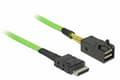 Miniatyrbilde 2 av 2: Delock - SAS intern kabel - SAS 32Gbit/s - OCuLink (SFF-8611) (hann) til Mini SAS HD (SFF-8643) (hann) - 1 m