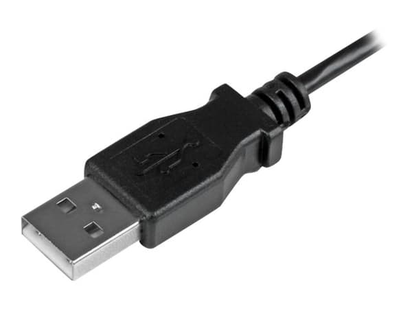 StarTech.com Left Angle Micro USB Cable - 1 ft / 0.5m - 90 degree - USB Cord - USB Charger Cable - USB to Micro USB Cable (USBAUB50CMLA) - USB-kabel