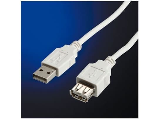VALUE 11.99.8946-50, 0,8 m, USB A, USB A, USB 2.0, Hane/Hona, Vit