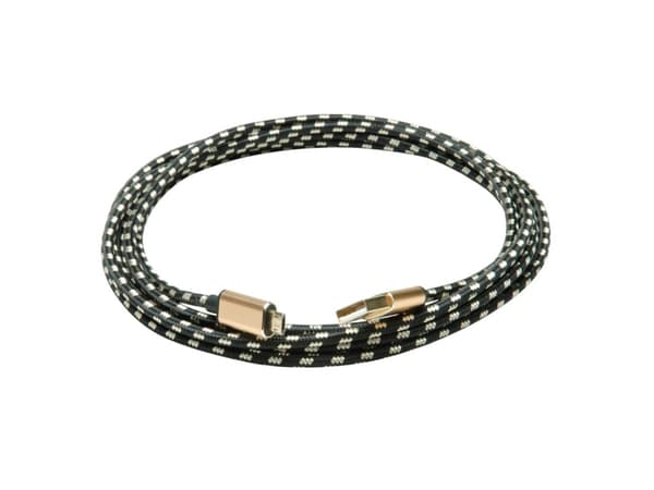 ROLINE 11.02.8820, 1,8 m, USB C, Micro-USB B, USB 2.0, Svart, Guld