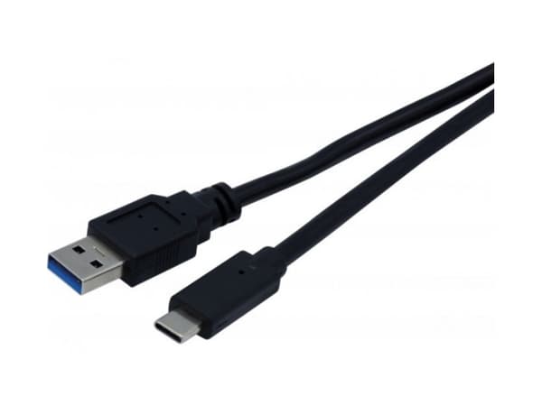 EXC 150337, 1 m, USB A, USB C, USB 3.2 Gen 1 (3.1 Gen 1), Sort