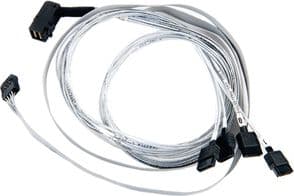 Microchip Adaptec - SAS-sisäkaapeli - md-sivukaistat - SAS 6Gbit/s - 4-kaistainen - SATA (naaras) - 4 x Mini SAS HD (SFF-8643) (uros) - 80 cm - kulma