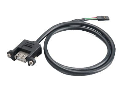 Akasa AK-CBUB06-60BK - USB intern til ekstern kabel - 4-pin USB 2.0 samlekasse (hun) til USB (hun) - 60 cm - lajittelu