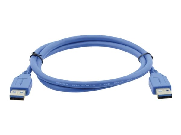 Kramer C-USB3/AA Series C-USB3/AA-6 - USB-kabel - USB typ A (hane) till USB typ A (hane) - USB 3.0 - 1.83 m - formpressad - blå