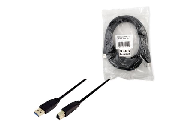 LogiLink 1m USB 3.0, 1 m, USB A, USB B, USB 3.2 Gen 1 (3.1 Gen 1), Hane/Hane, Svart