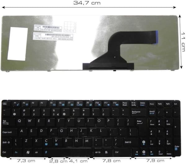 Qoltec - Erstatningstastatur for bærbar PC - svart - for ASUS K52JK; K52JR