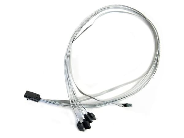 Microchip Adaptec - SAS intern kabel - med sidebånd - SAS 6Gbit/s - 4-spors - SATA (hunn) til 4 x Mini SAS HD (SFF-8643) (hann) - 80 cm - for TERRA M