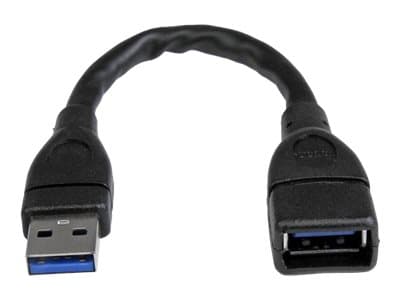 StarTech.com USB3EXT6INBK USB-kaapeli 0,152 m USB 3.2 Gen 1 (3.1 Gen 1) USB A Musta
