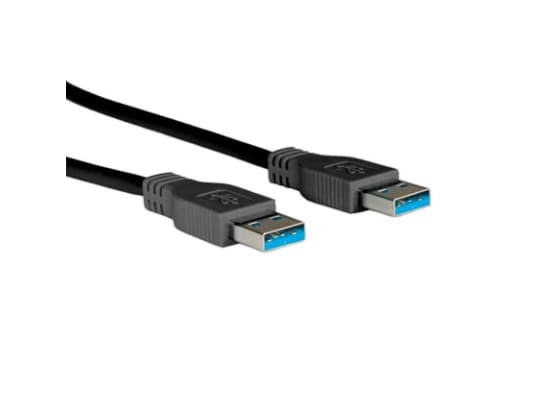 ROLINE 11.02.8971, 3 m, USB A, USB A, USB 3.2 Gen 1 (3.1 Gen 1), Hane/Hane, Svart