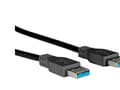Miniatyrbild 1 av 5: ROLINE 11.02.8971, 3 m, USB A, USB A, USB 3.2 Gen 1 (3.1 Gen 1), Hane/Hane, Svart