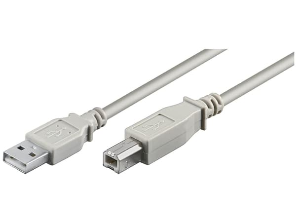 Goobay 50953, 1,8 m, USB A, USB B, USB 2.0, 0,48 Gbit/s, Grå