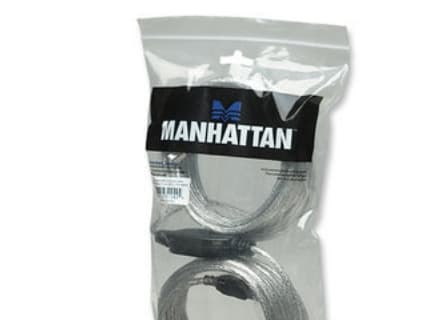 Manhattan 510424, 11 m, USB A, USB B, 2.0, 480 Mbit/s, Silver