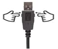 Miniatyrbild 2 av 3: EFB Elektronik K5211SW.1, 1 m, USB A, USB A, USB 2.0, 0,48 Gbit/s, Svart
