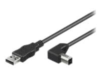 MicroConnect USB 2.0 - USB-kabel - USB-type B (hann) til USB (hann) - USB 2.0 - 50 cm - 90°-kontakt