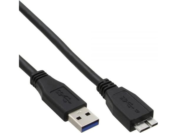 Goobay 95734, 0,5 m, USB A, Micro-USB B, USB 3.2 Gen 1 (3.1 Gen 1), Hane/Hane, Svart