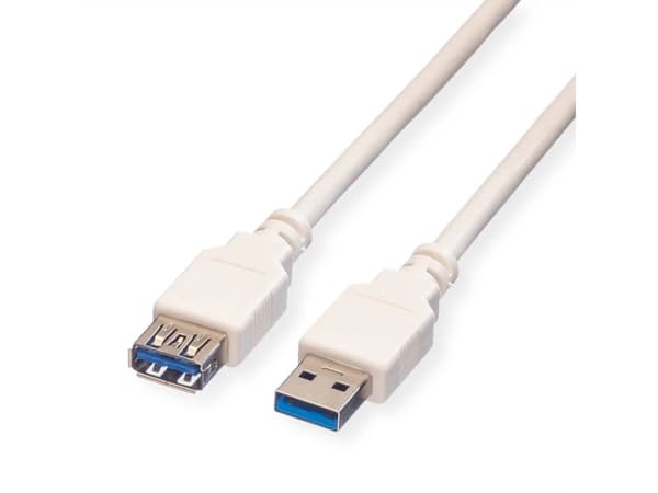 Value 11.99.8978, 1,8 m, USB A, USB A, USB 3.2 Gen 1 (3.1 Gen 1), Hane/Hona, Grå