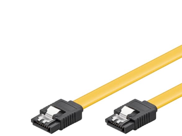 Goobay CAK SATA 600-020 CLIP 0.2m, 0,2 m, SATA III, SATA 7-pin, SATA 7-pin, Uros/uros, Musta, Keltainen
