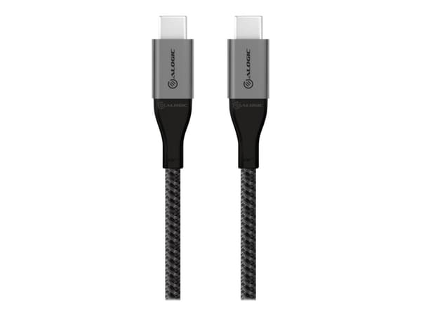 Alogic Super Ultra - USB-kaapeli - USB-C (han) til USB-C (han) - USB 2.0 - 5 A - 30 cm - avaruusharmaa - avaruudenharmaa