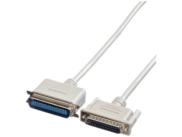ROLINE Parallel Printer Cable, DB25 M - C36 M 6 m, Grå, 6 mm