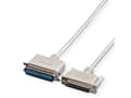 Miniatyrbilde 5 av 5: ROLINE Parallel Printer Cable, DB25 M - C36 M 6 m, Grå, 6 mm