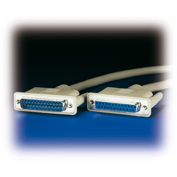 ROLINE RS232 Cable, M - F 9 m, 9 mm, Grå