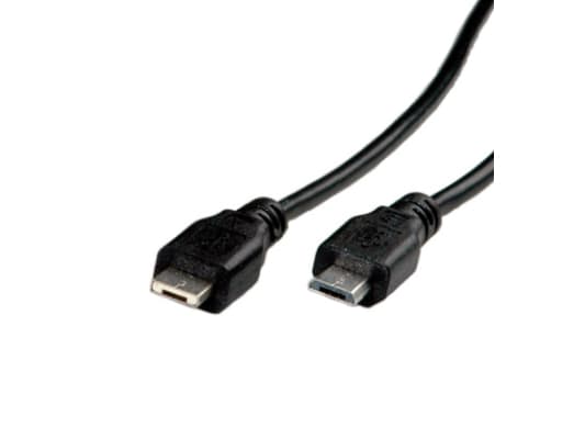 Value 11998753, 1,8 m, Micro-USB A, Micro-USB B, USB 2.0, 480 Mbit/s, Valkoinen